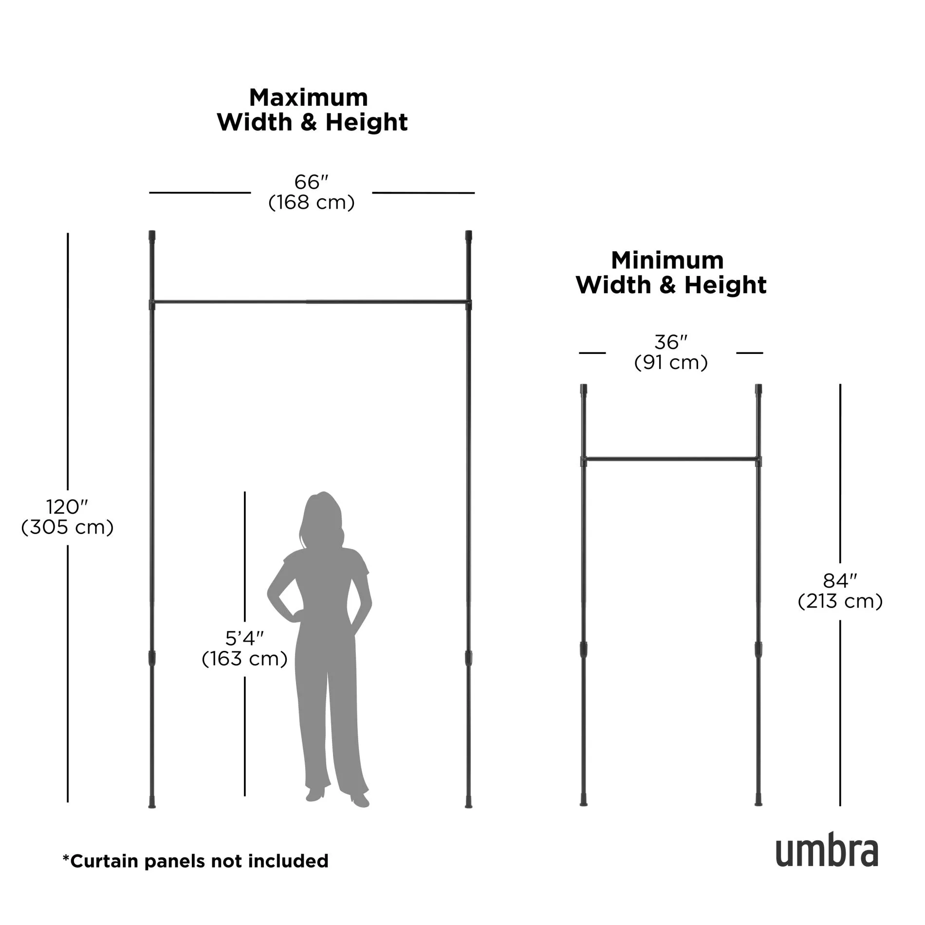 Anywhere Curtain Rod & Room Divider