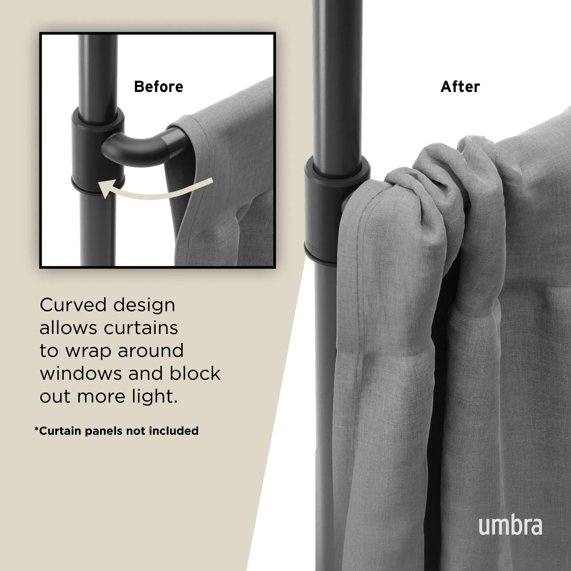 Anywhere Curtain Rod & Room Divider