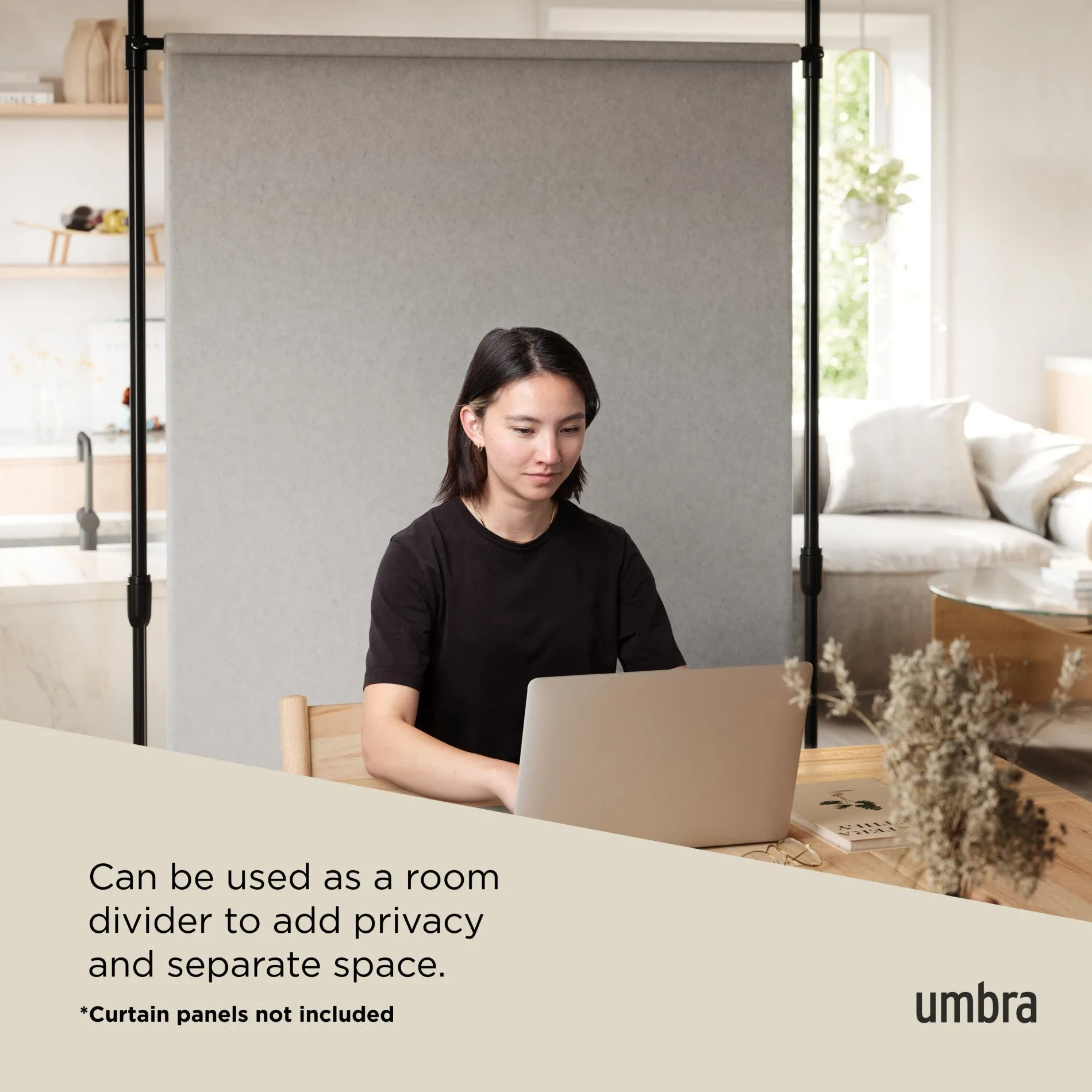 Anywhere Curtain Rod & Room Divider