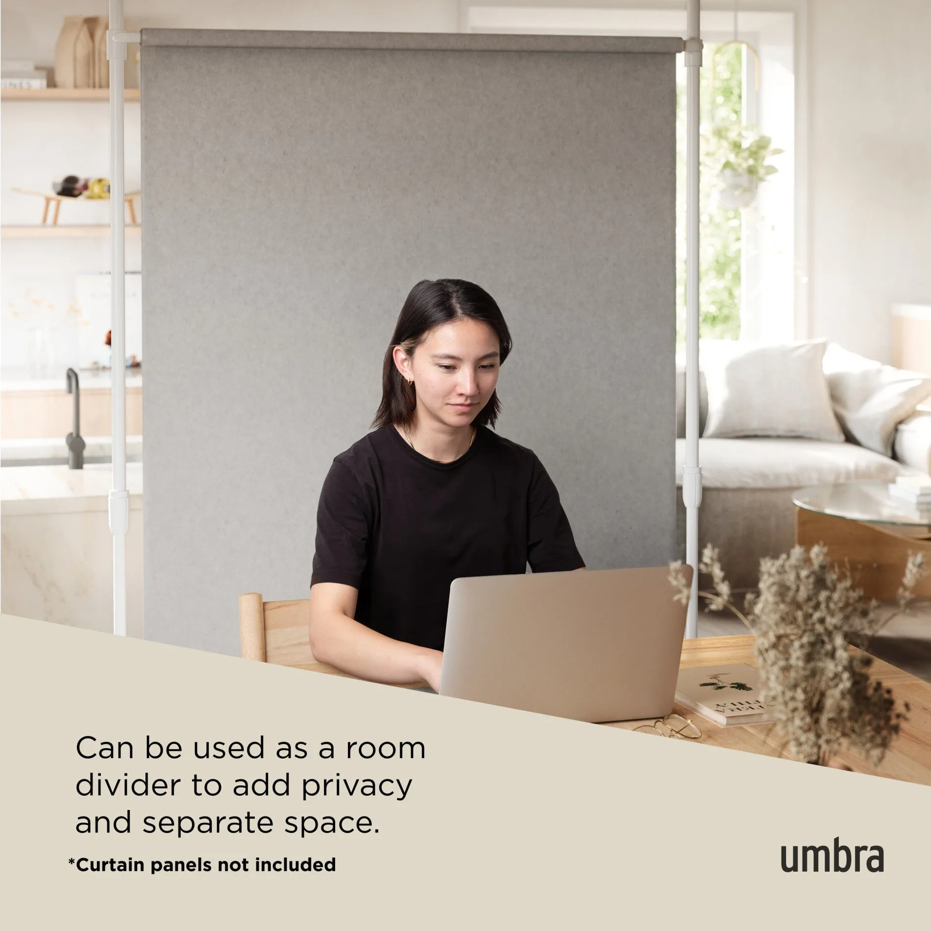 Anywhere Curtain Rod & Room Divider