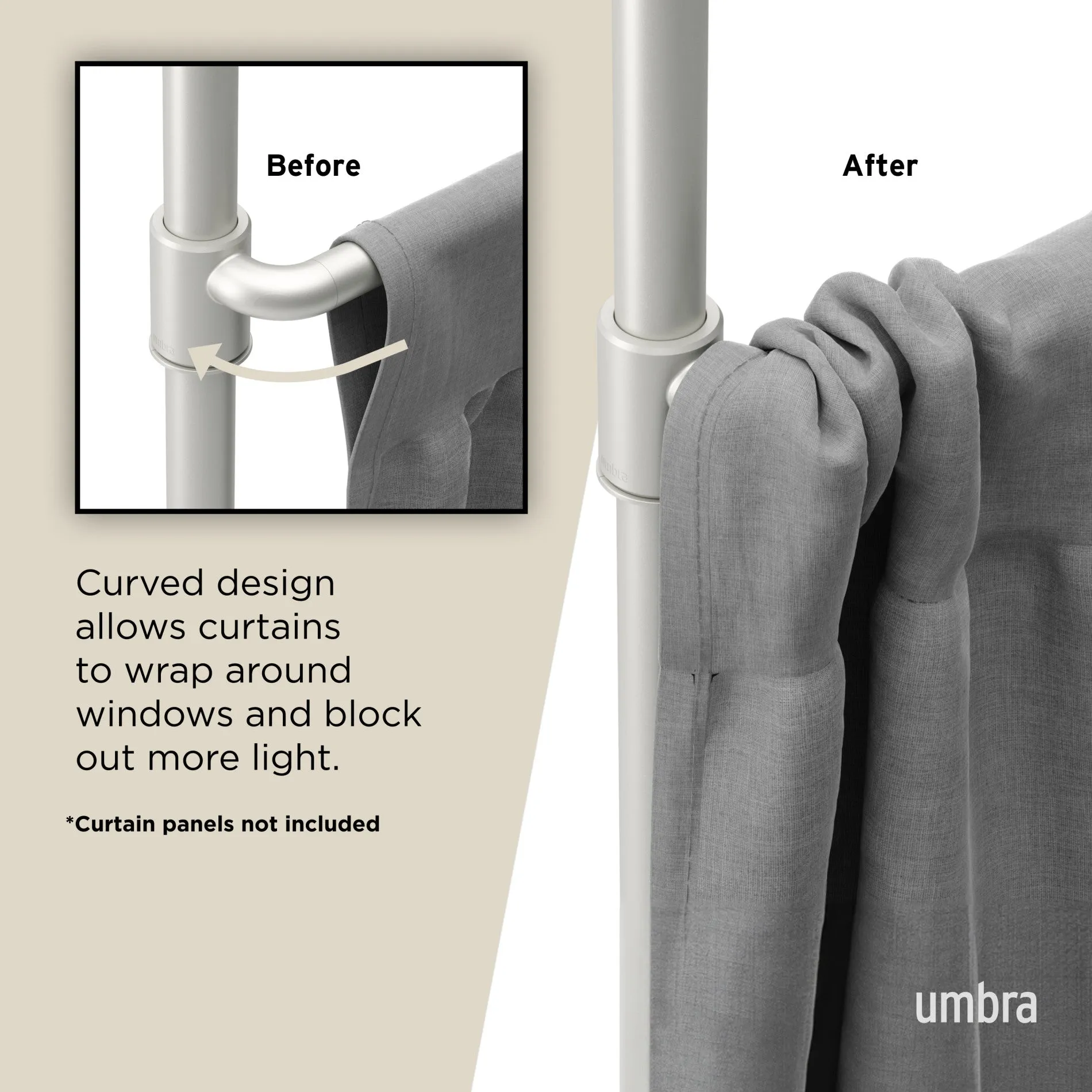 Anywhere Curtain Rod & Room Divider