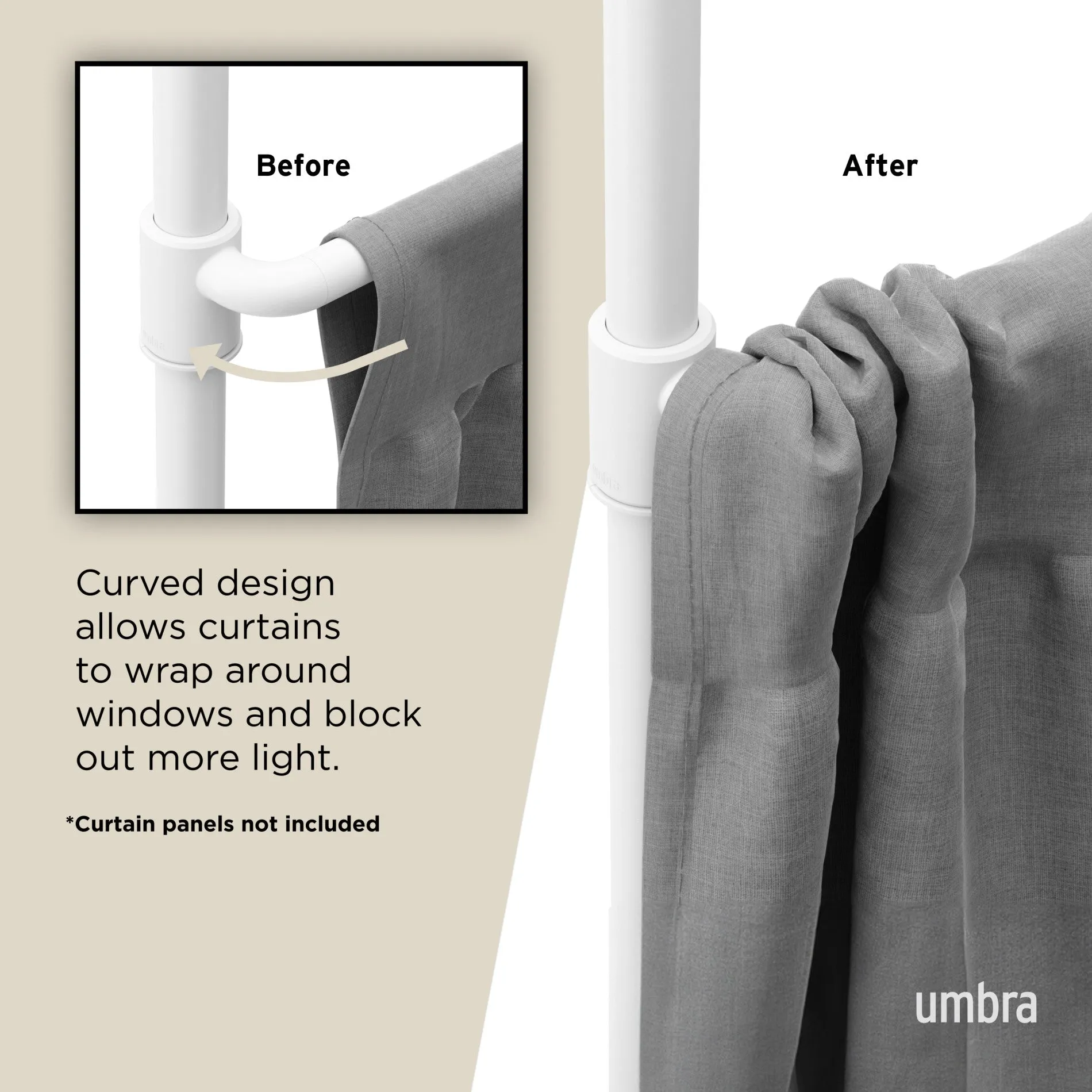 Anywhere Curtain Rod & Room Divider