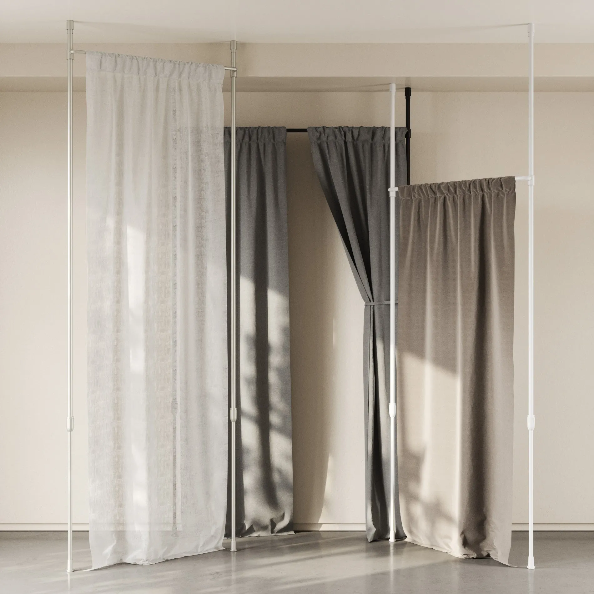 Anywhere Curtain Rod & Room Divider