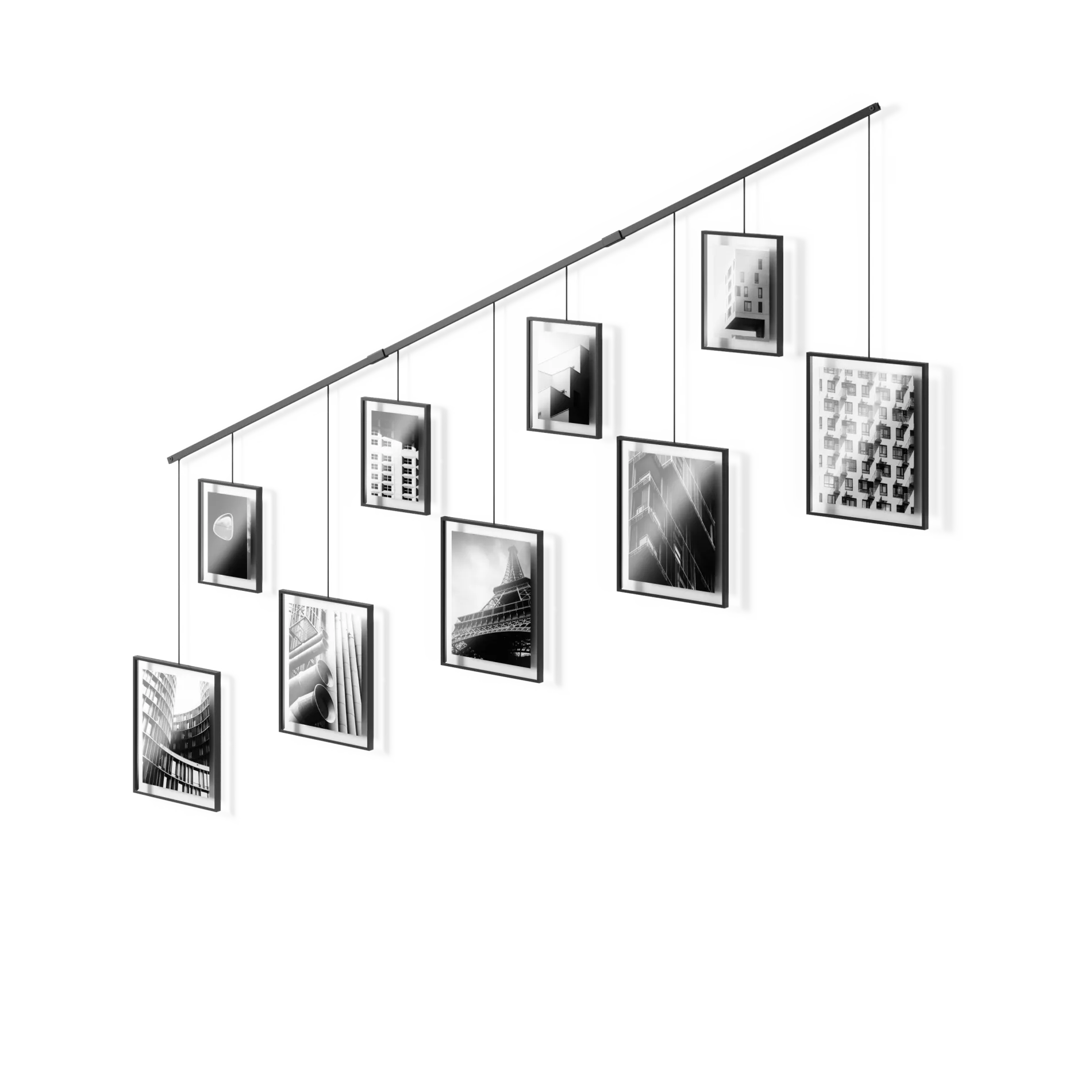 Exhibit Wall Picture Frames, Set of 9