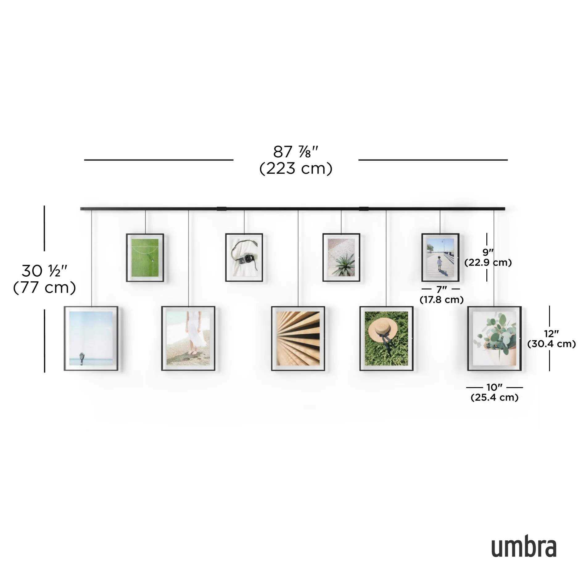 Exhibit Wall Picture Frames, Set of 9