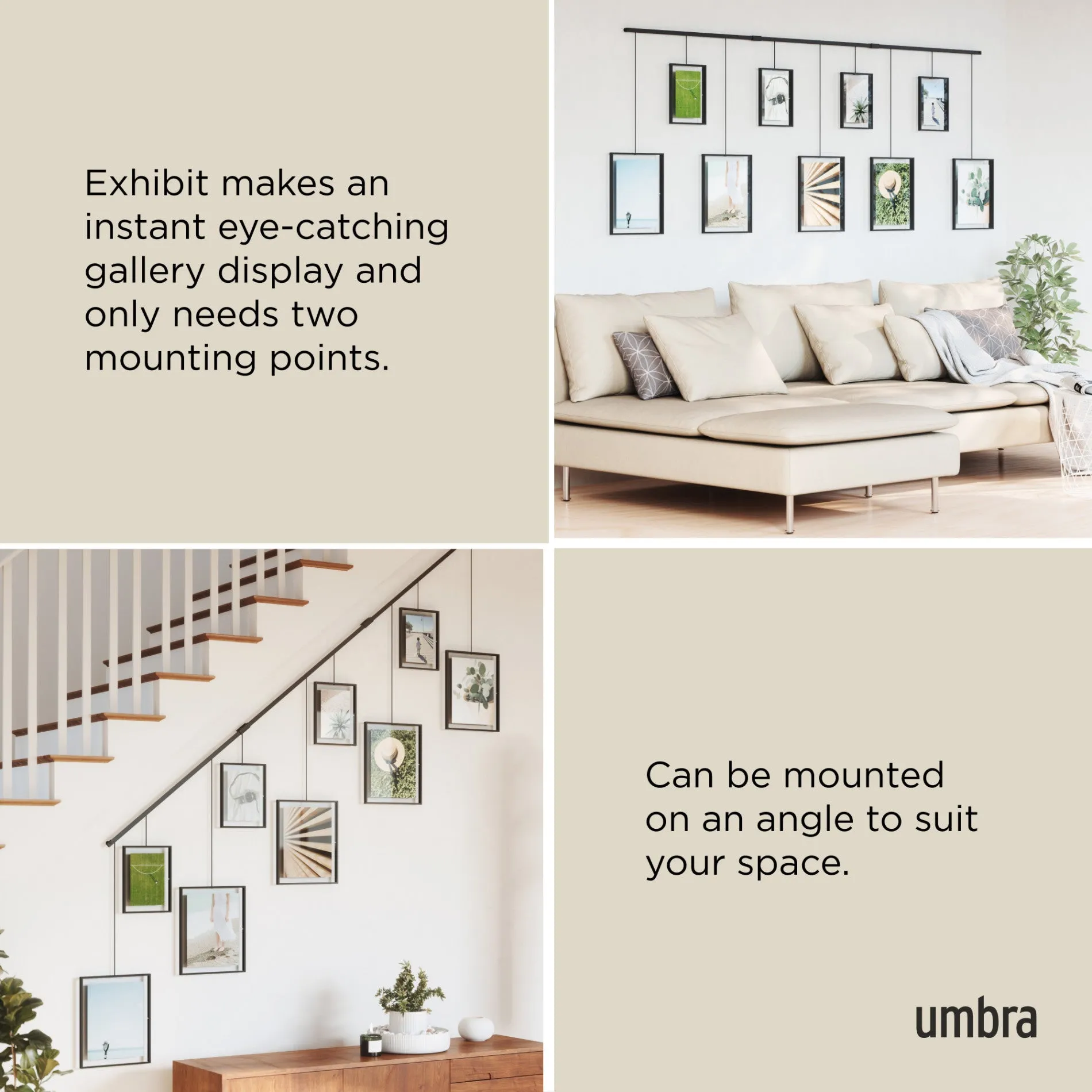 Exhibit Wall Picture Frames, Set of 9
