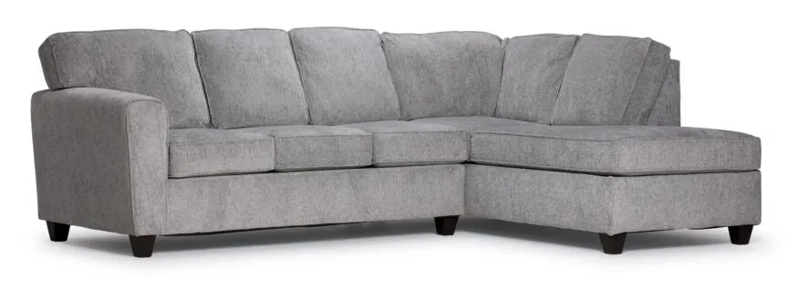 Galvan 2-Piece Sectional with Right-Facing Chaise - Grey