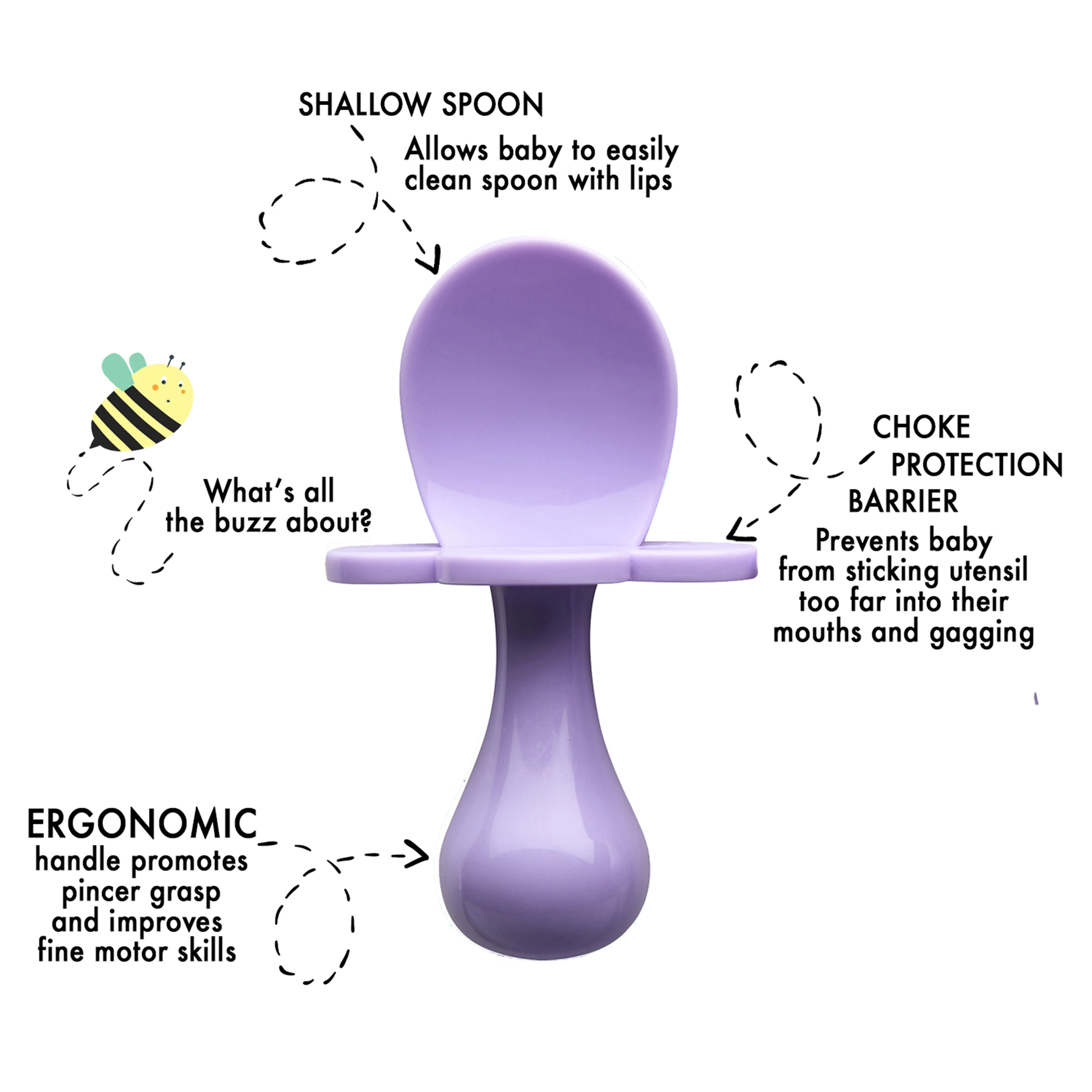 Grabease Fork and Spoon Set Lavender