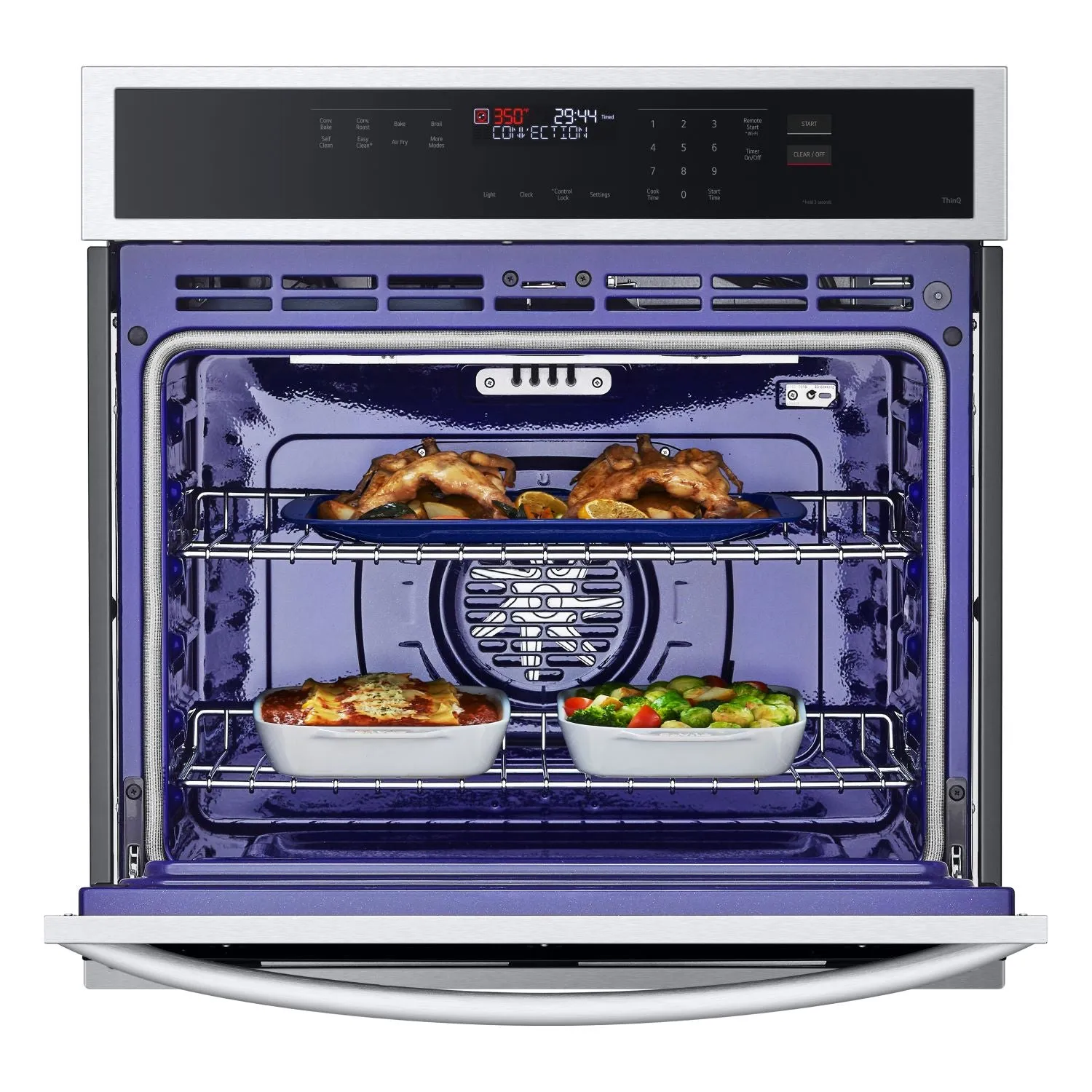 LG Stainless Steel 29.74" Smart Single Wall Oven with 
Convection,Air Fry and EasyClean® (4.7 Cu. Ft.) - WSEP4723F