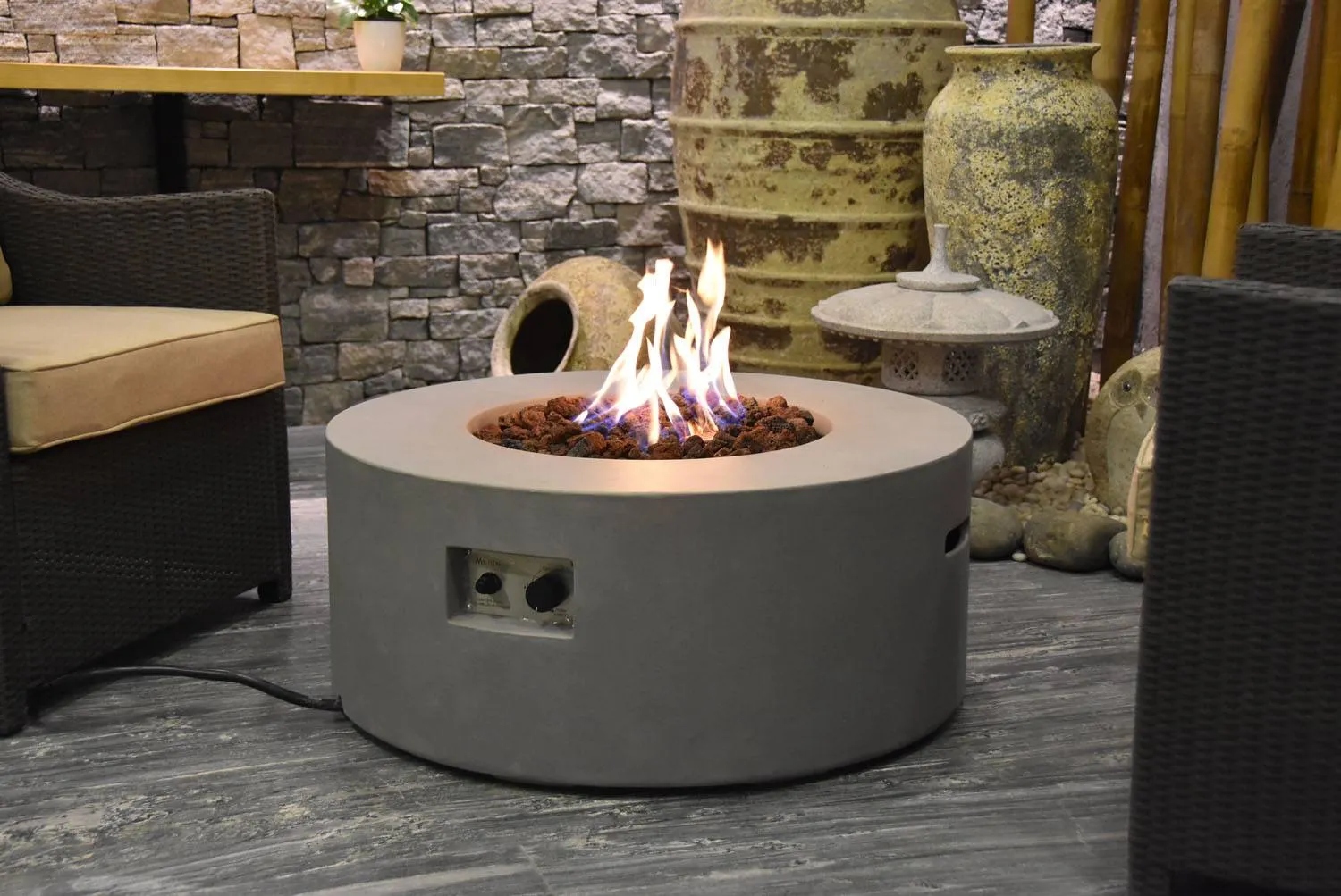 Mauna Loa Concrete Lava Fire Table (Modena) - Propane