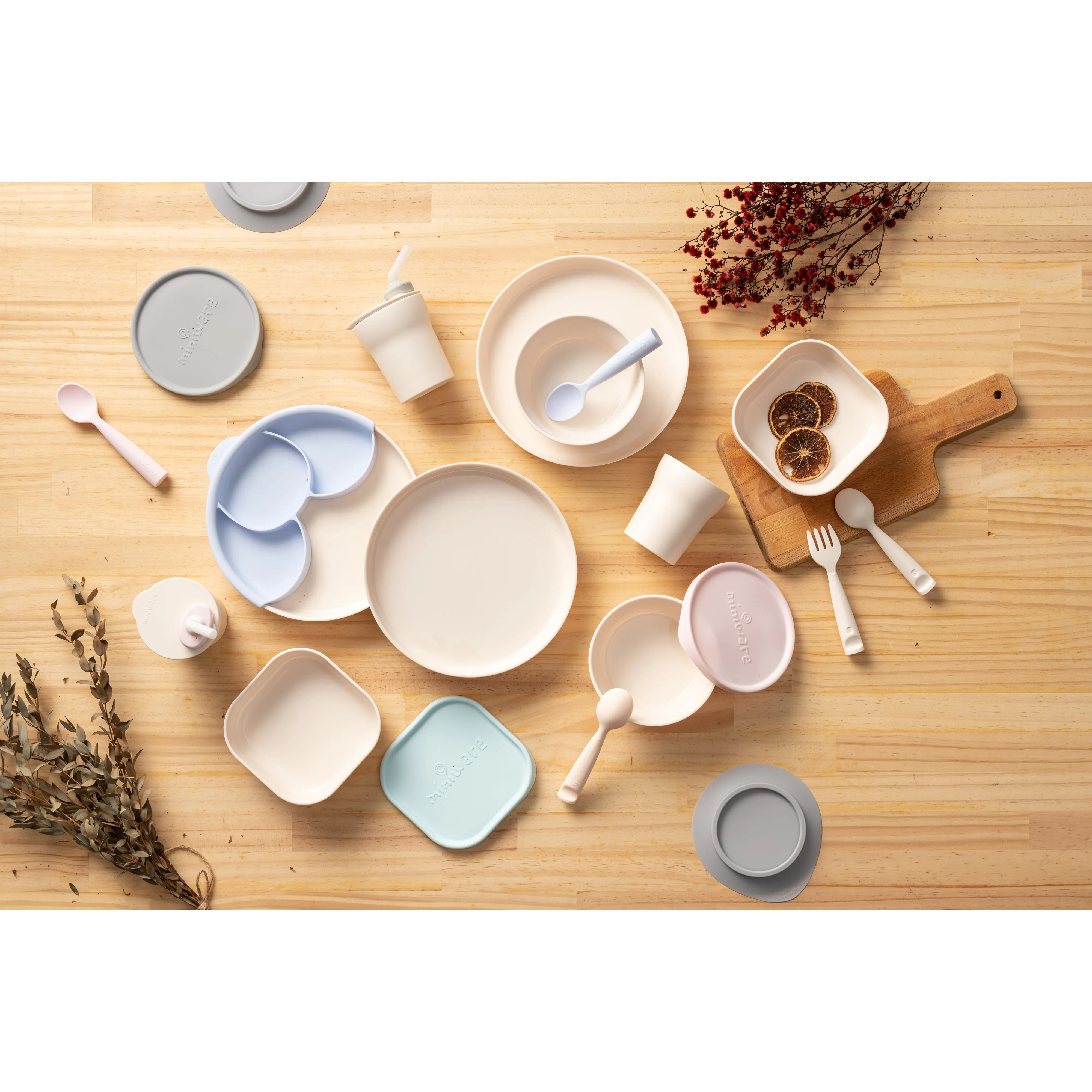 Miniware Silicone Smart Divider in Peach