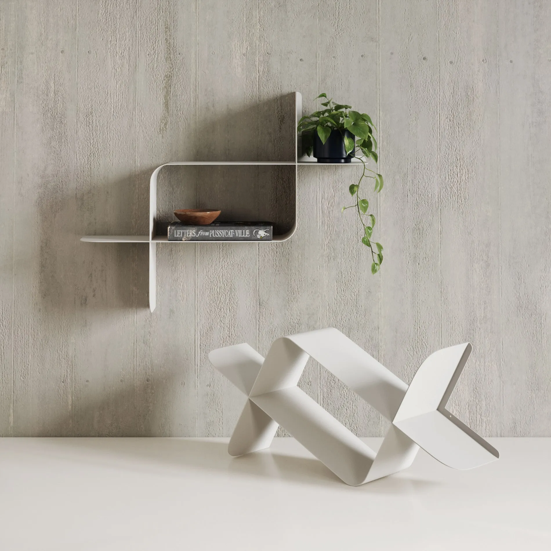 Montage Metal Wall Shelves, Set of 2