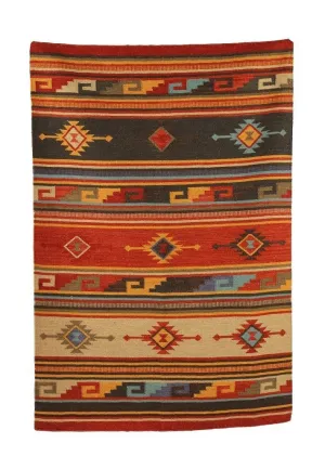 New Kilim 4X6 Rug Oklahoma Sunset