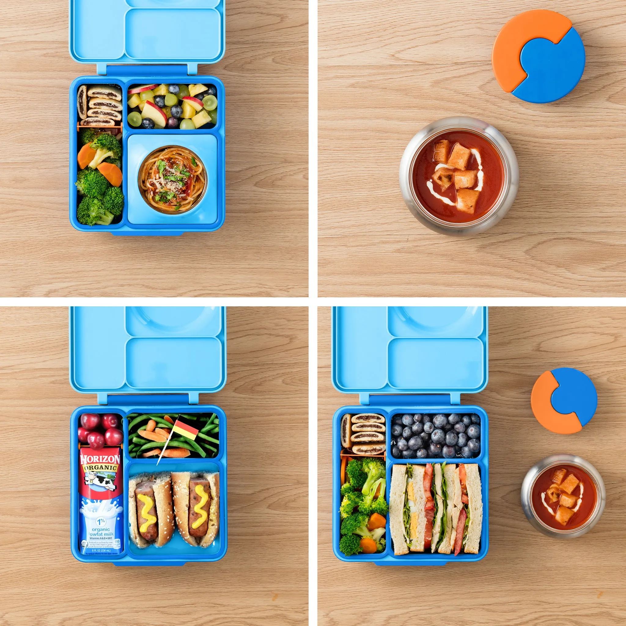 OmieBox Insulated Hot & Cold Bento Box V2 - Blue Sky