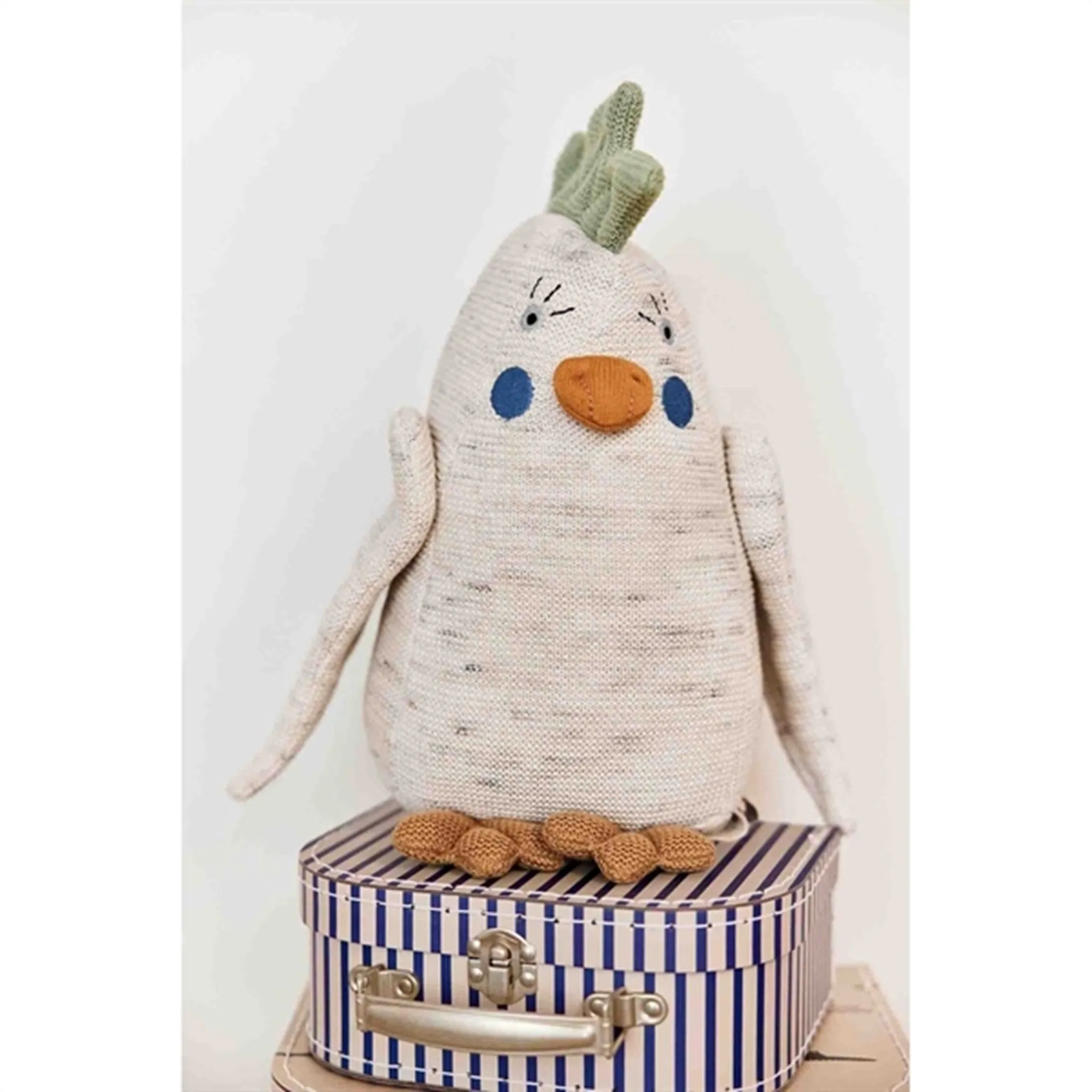 OYOY Mini Suitcase Crocodile & Stripe 2-pack Beige