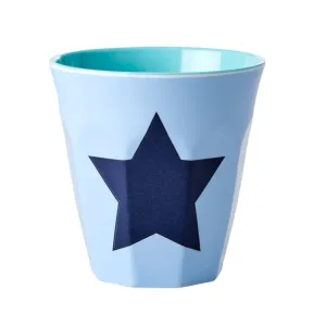 Rice DK Melamine Cup with Star - Soft Blue - Medium