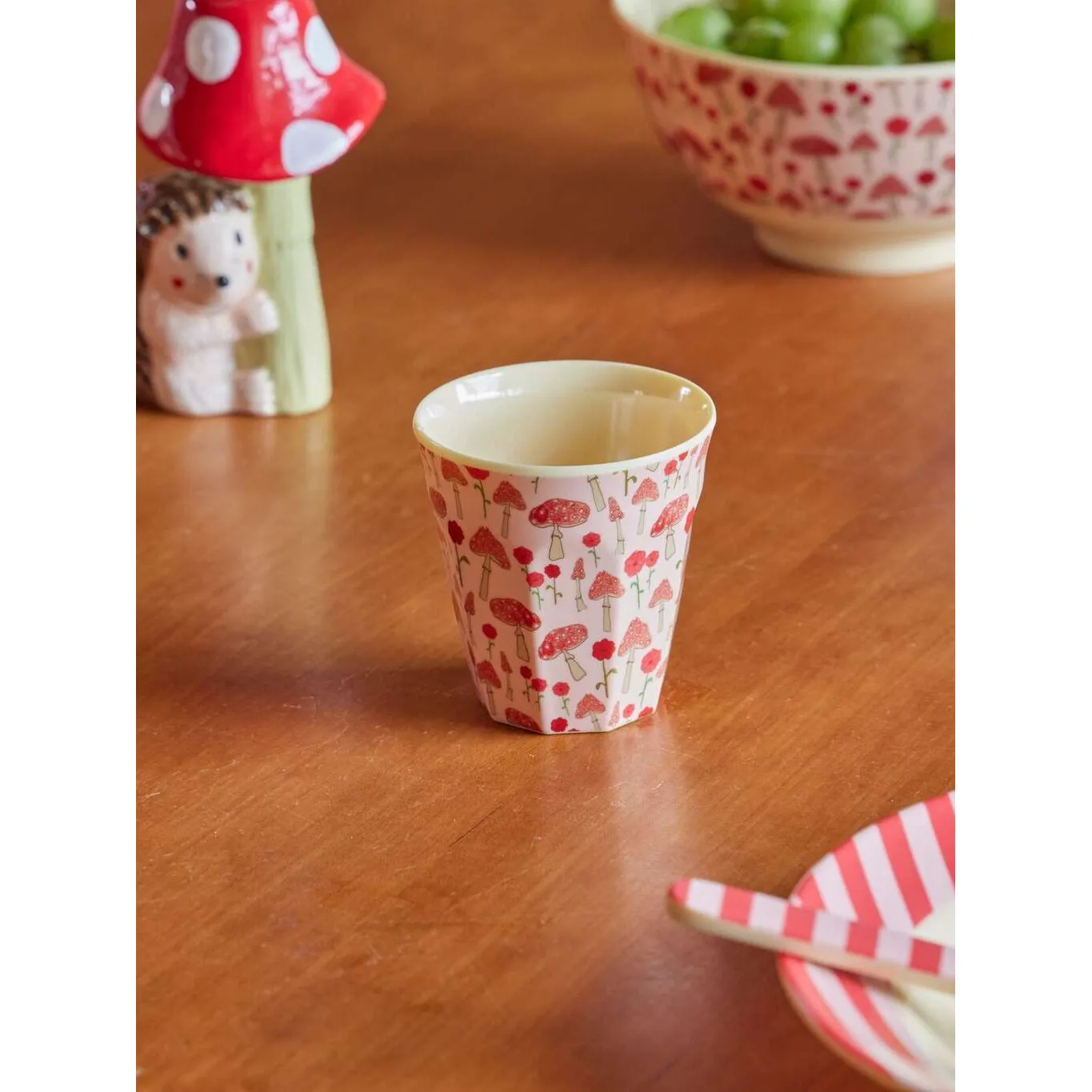 Rice DK Melamine Kids Cup with Pink Happy Forest Print - Small - 160 ml