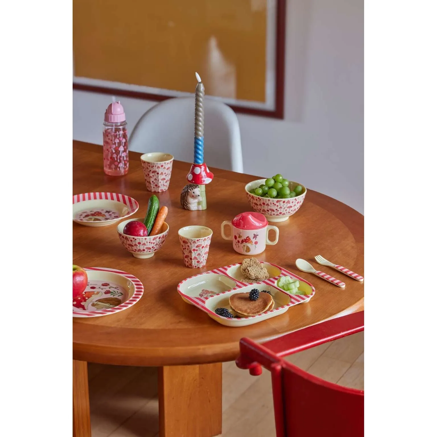 Rice DK Melamine Kids Cup with Pink Happy Forest Print - Small - 160 ml