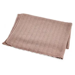 Smallstuff Powder Baby Blanket Fishbone Knit