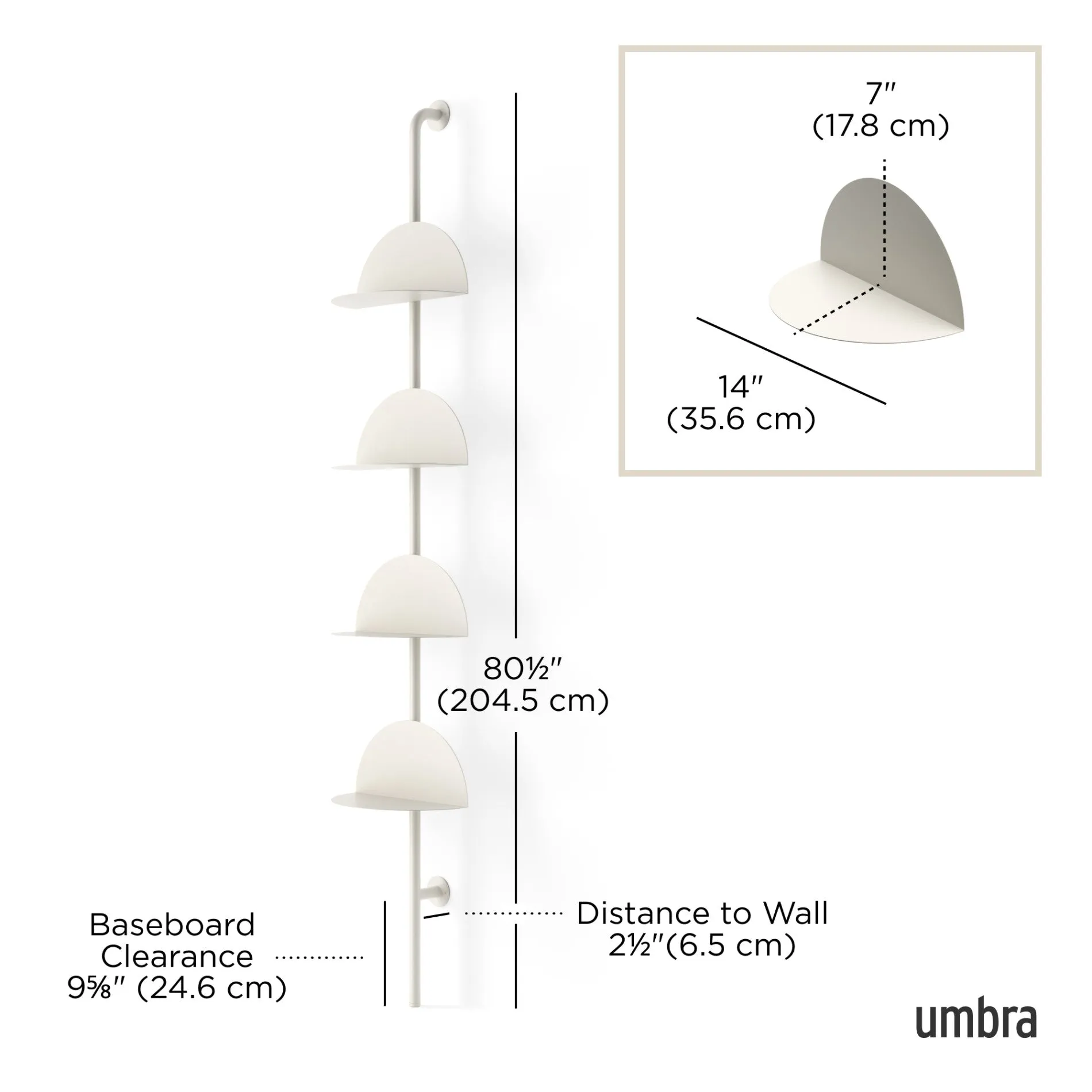 Solis Adjustable Standing Shelf