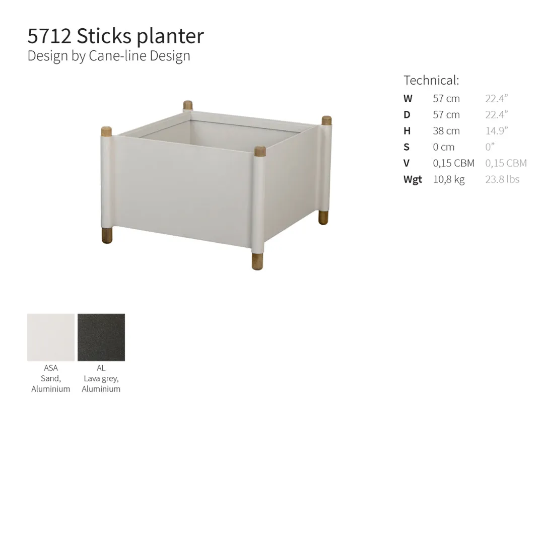 Sticks Outdoor Bench w/ Planter