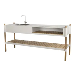 Sticks Outdoor Kitchen Module w/ Steel Sink & Countertop
