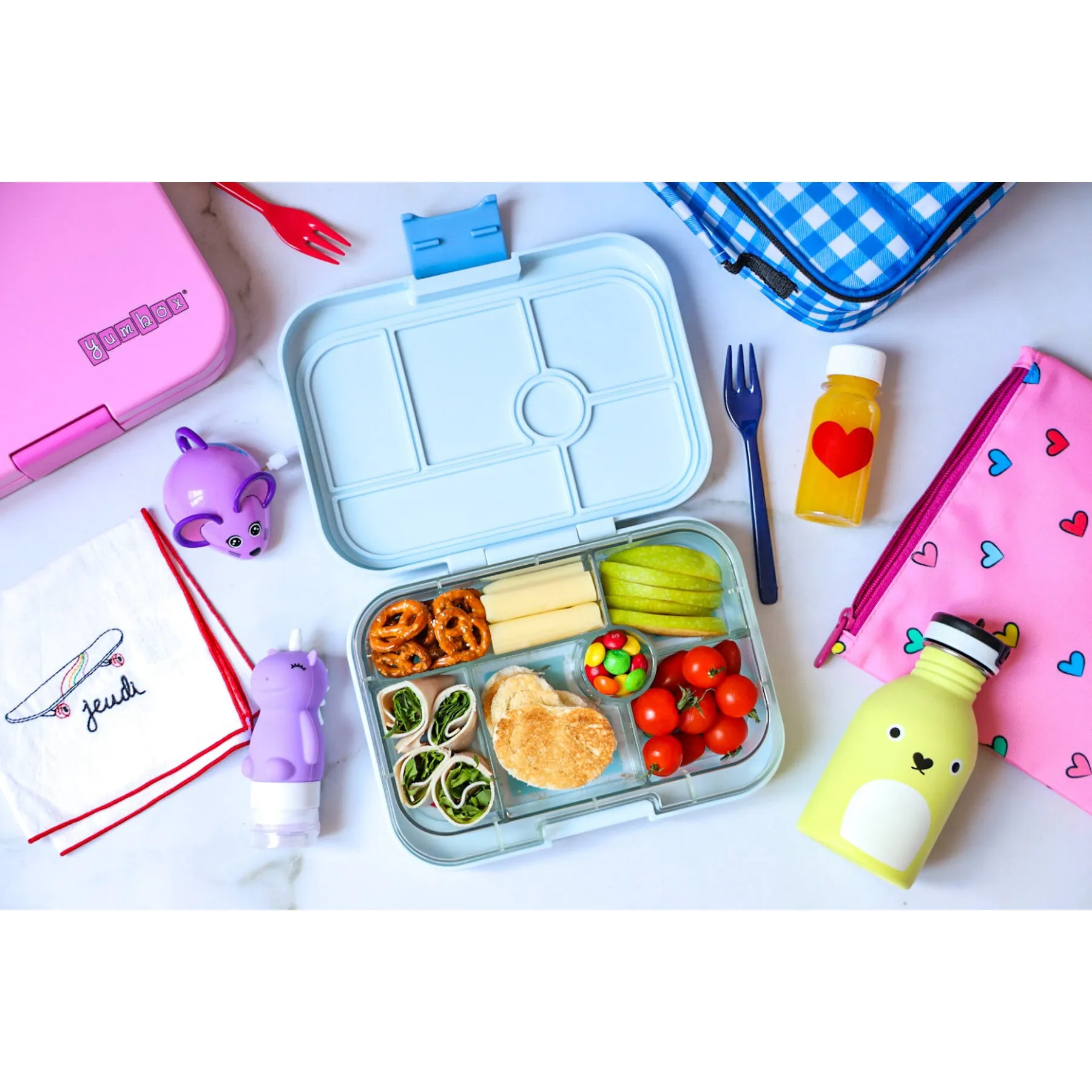 Yumbox Original - 6 Compartment Lunch Box - Hazy Gray Paris